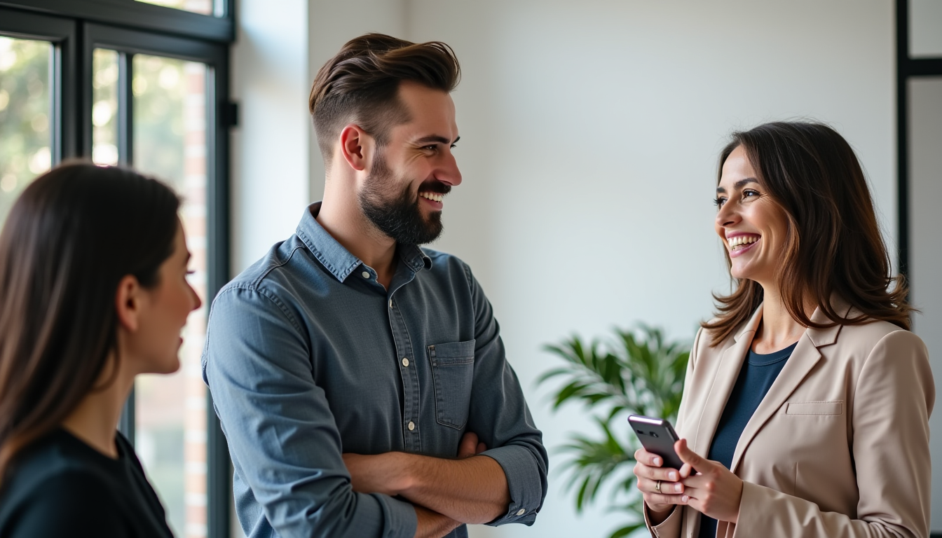 Colleghi si confrontano durante una pausa.