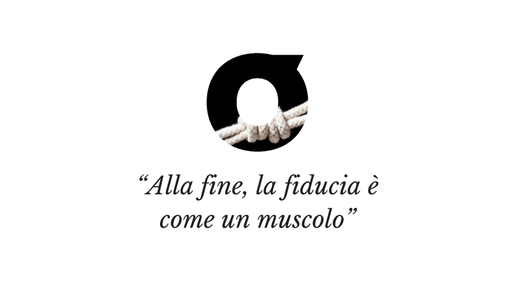 Copertina intervista, logo viblio e frase "alla fine la fiducia è come un muscolo"