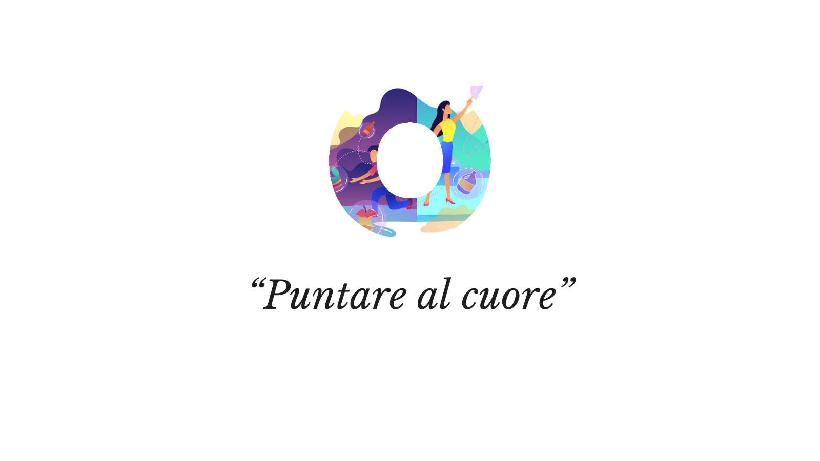 Copertina intervista, con logo viblio e frase "Puntare al cuore"