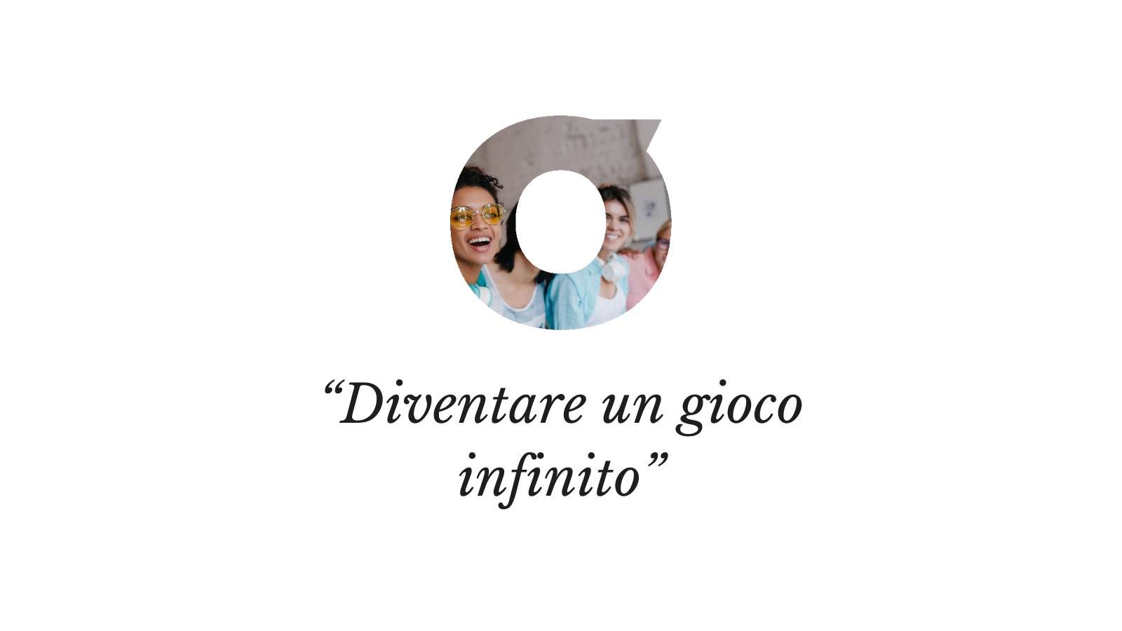 Copertina intervista, logo viblio e frase "Diventare un gioco infinito"