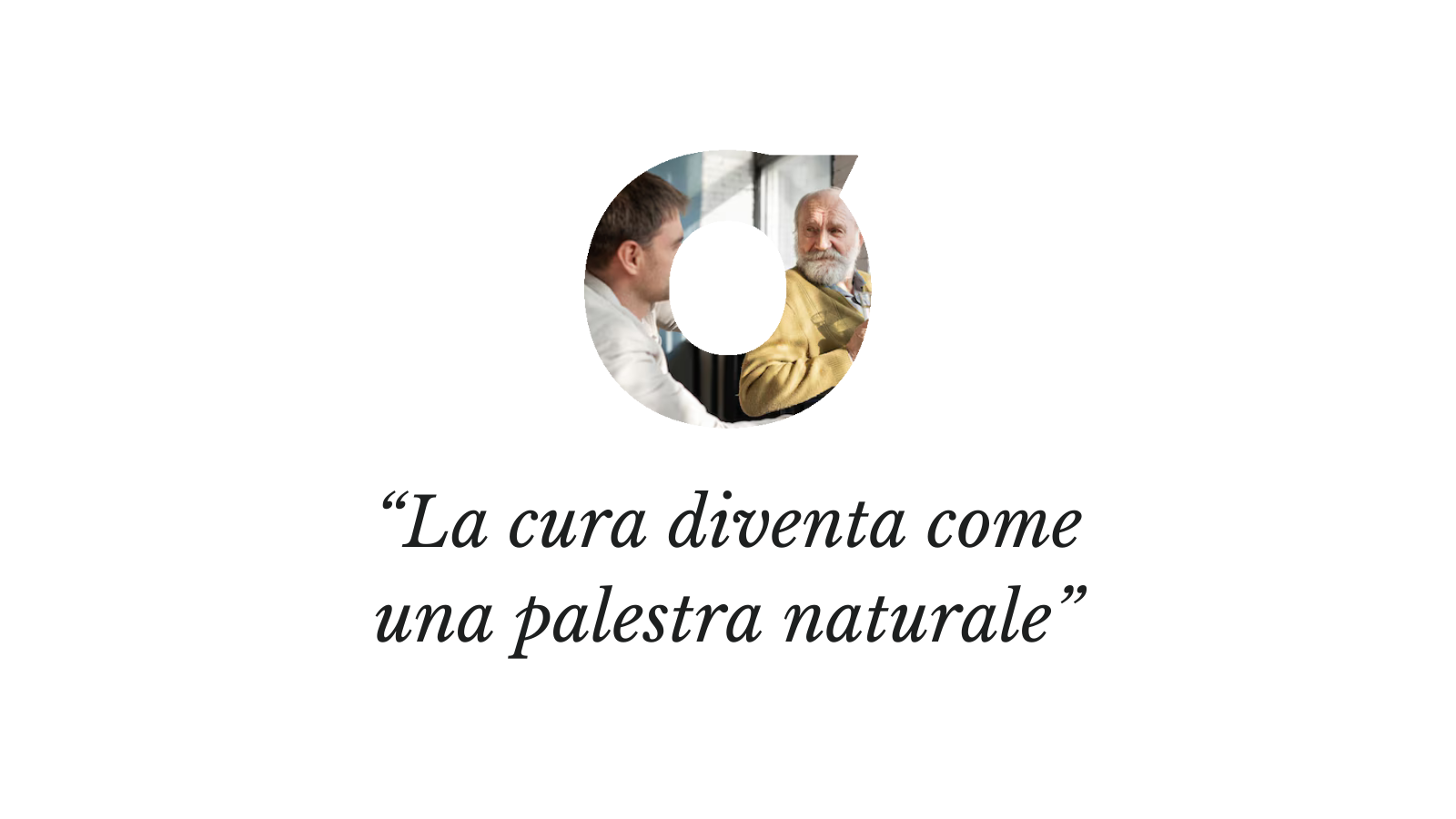 Copertina Interviste, logo viblio e frase "La cura diventa una palestra naturale"